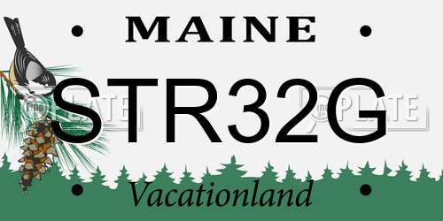 STR32G Maine License Plate