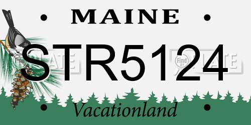 STR5124 Maine License Plate