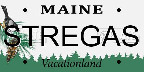 STREGAS Maine License Plate