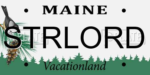 STRLORD Maine License Plate