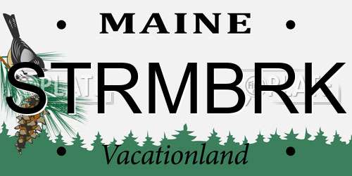 STRMBRK Maine License Plate