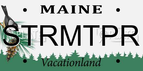 STRMTPR Maine License Plate