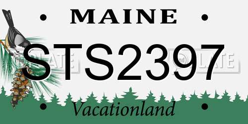 STS2397 Maine License Plate