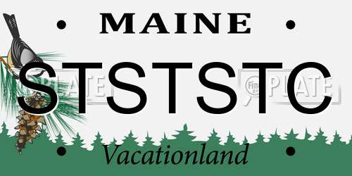 STSTSTC Maine License Plate