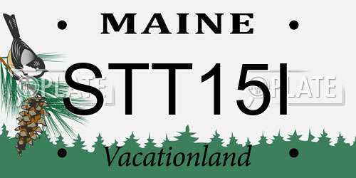 STT15I Maine License Plate