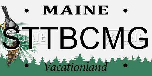 STTBCMG Maine License Plate