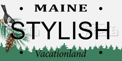 STYLISH Maine License Plate