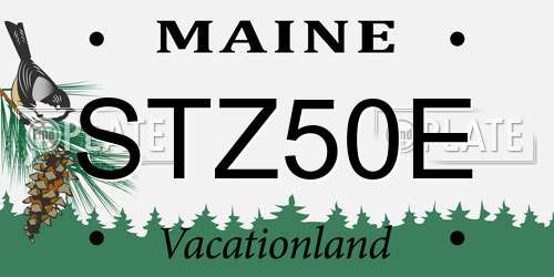 STZ50E Maine License Plate