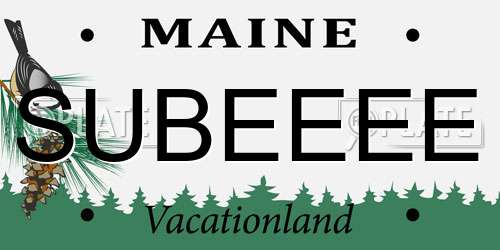 SUBEEEE Maine License Plate