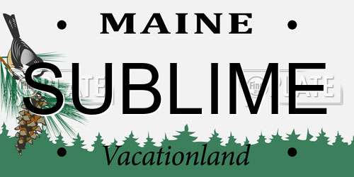 SUBLIME Maine License Plate