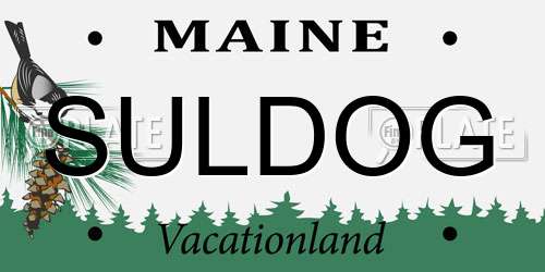 SULDOG Maine License Plate