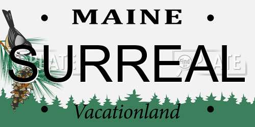 SURREAL Maine License Plate