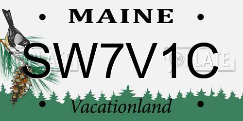 SW7V1C Maine License Plate
