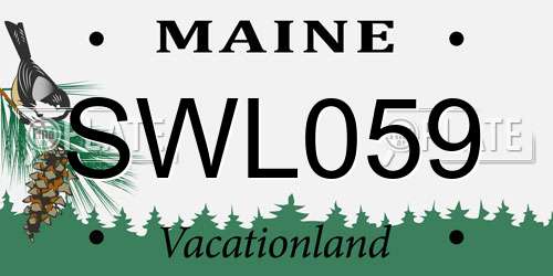 SWL059 Maine License Plate