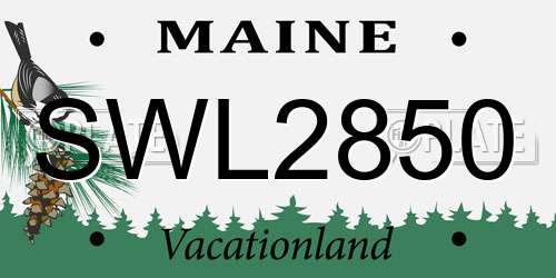 SWL2850 Maine License Plate