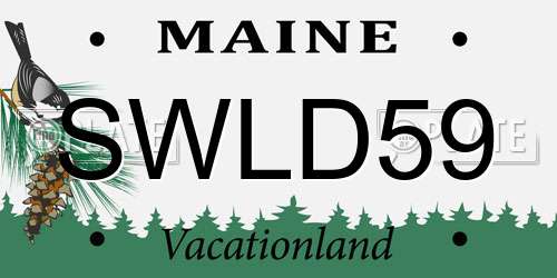 SWLD59 Maine License Plate
