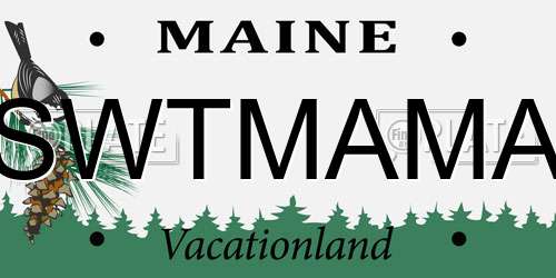 SWTMAMA Maine License Plate