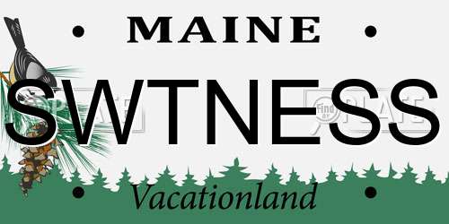SWTNESS Maine License Plate
