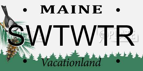 SWTWTR Maine License Plate