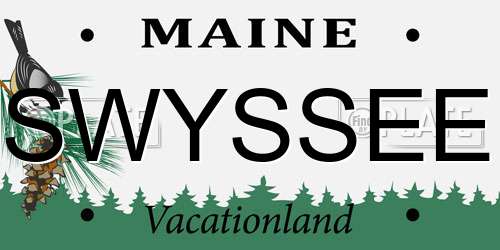 SWYSSEE Maine License Plate