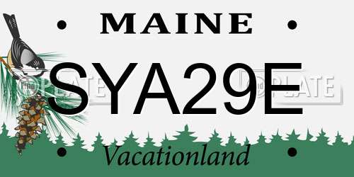 SYA29E Maine License Plate