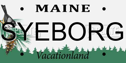 SYEBORG Maine License Plate