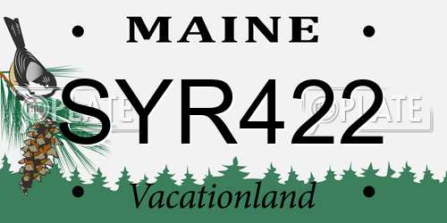 SYR422 Maine License Plate