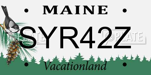 SYR42Z Maine License Plate