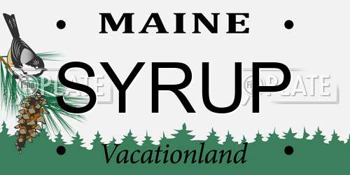 SYRUP Maine License Plate