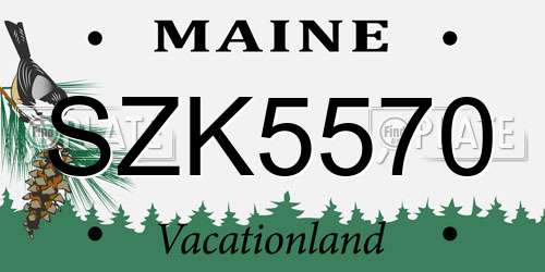 SZK5570 Maine License Plate