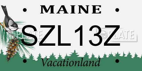 SZL13Z Maine License Plate