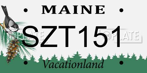 SZT151 Maine License Plate