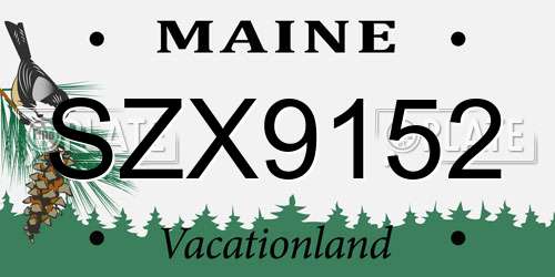 SZX9152 Maine License Plate