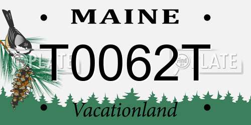 T0062T Maine License Plate