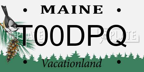 T00DPQ Maine License Plate