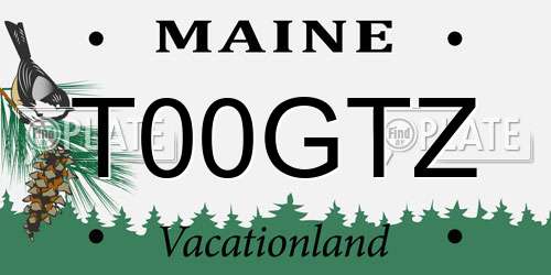 T00GTZ Maine License Plate