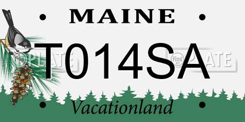 T014SA Maine License Plate