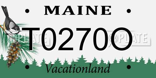 T0270O Maine License Plate