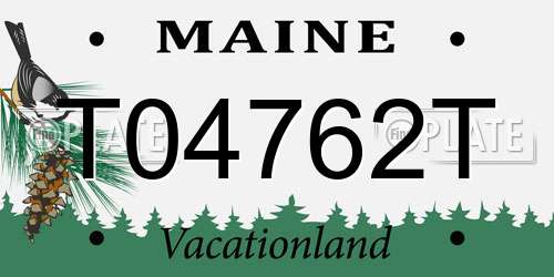 T04762T Maine License Plate