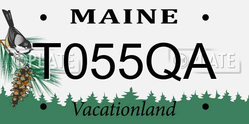 T055QA Maine License Plate