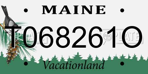 T068261O Maine License Plate