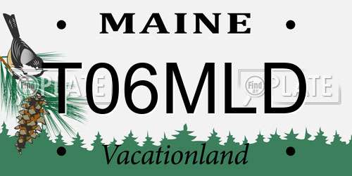 T06MLD Maine License Plate