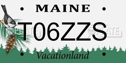 T06ZZS Maine License Plate