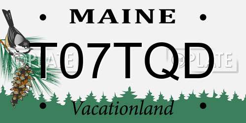 T07TQD Maine License Plate