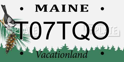T07TQO Maine License Plate