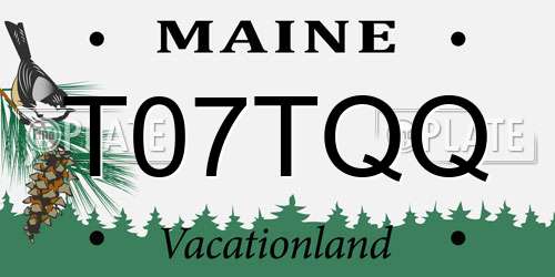 T07TQQ Maine License Plate
