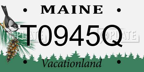 T0945Q Maine License Plate