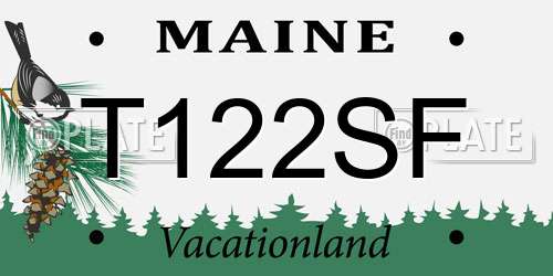 T122SF Maine License Plate