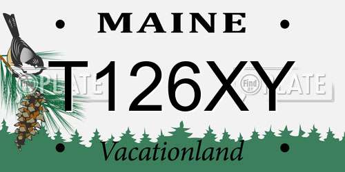 T126XY Maine License Plate