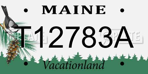 T12783A Maine License Plate